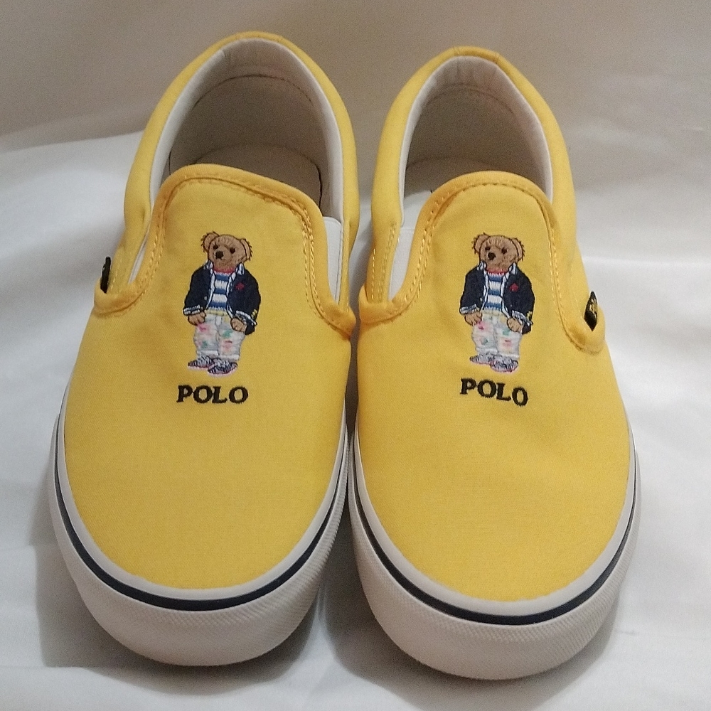 Men's Polo Ralph Lauren Keaton Polar Bear canvas sneaker shoe size 9.5